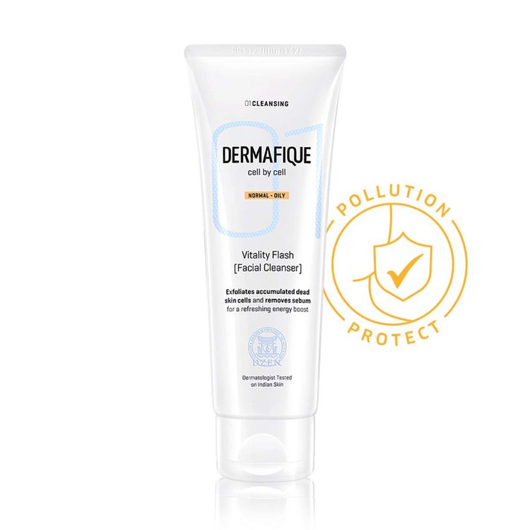 Buy Dermafique Vitality Flash Facial Cleanser, 100ml - Purplle