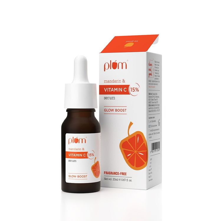 Buy Plum 15% Vitamin C Face Serum with Mandarin (20 ml) for Glowing Skin with Pure Ethyl Ascorbic Acid - Purplle