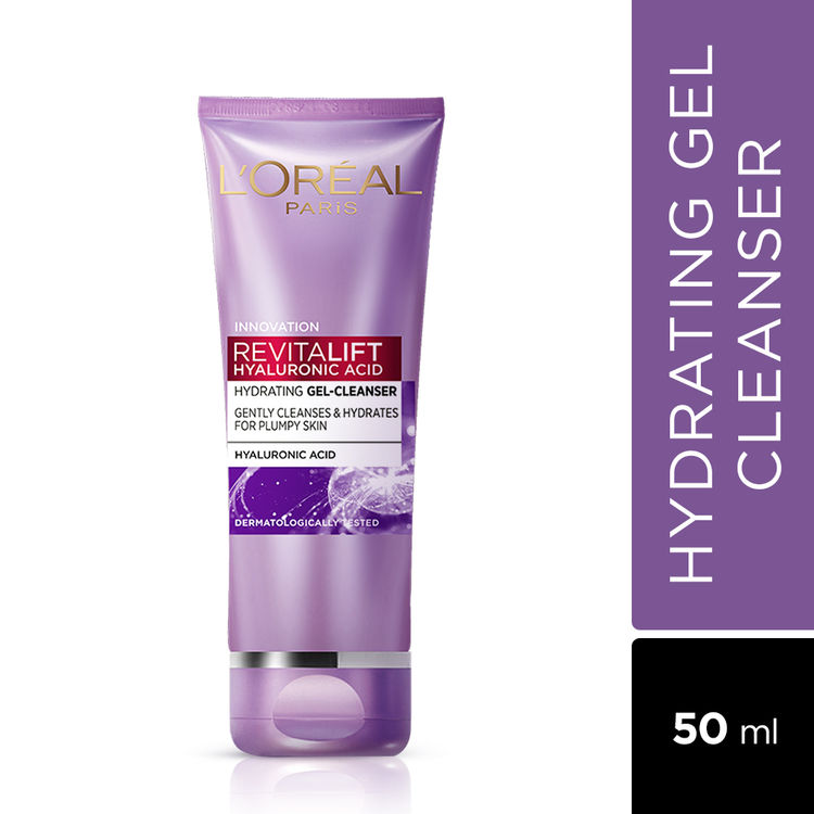 Buy L’Oreal Paris Revitalift Hyaluronic Acid Hydrating Gel Cleanser (50 ml) - Purplle