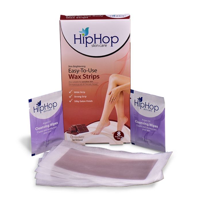 Buy HipHop Body Wax Strips with Argan Oil - Chocolate (8 strips)