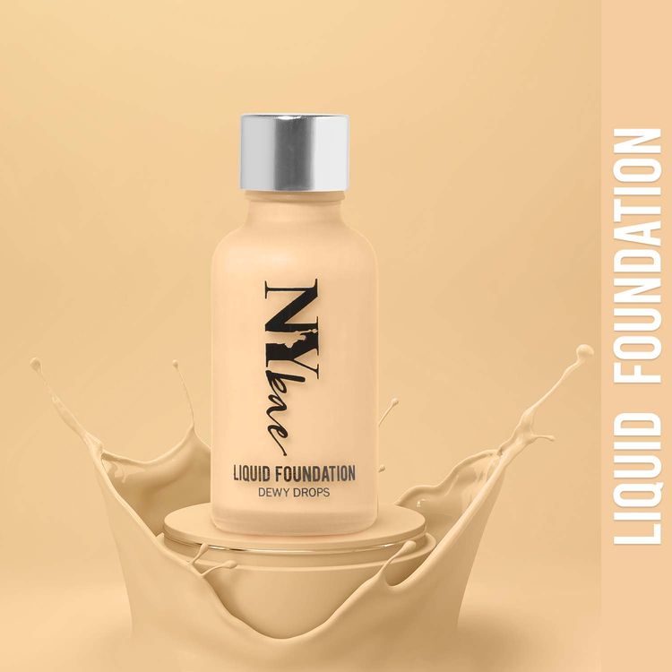 Buy NY Bae Dewy Drops Liquid Foundation | Natural | Full Coverage | Smooth & Light | Easily Blendable - White Coffee 8 (30 ml) - Purplle