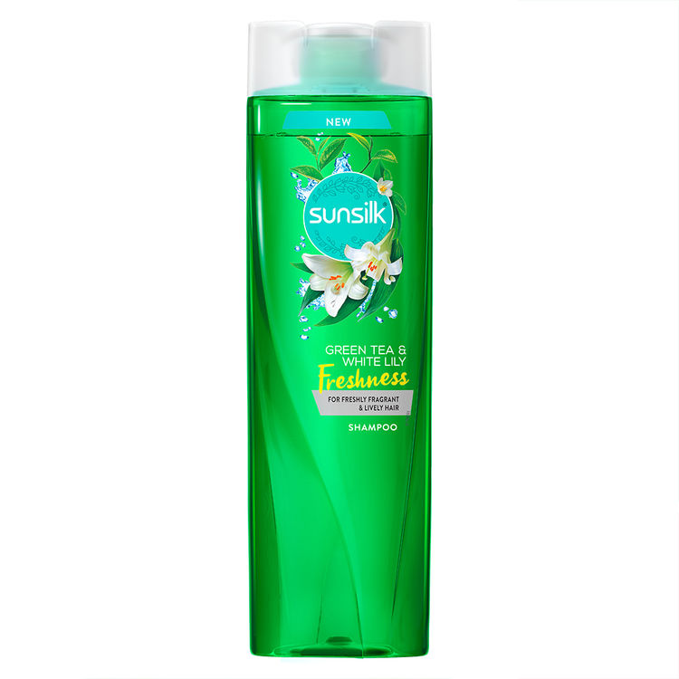 Buy Sunsilk Green Tea and White Lily Freshness Hair Shampoo (370 ml) - Purplle