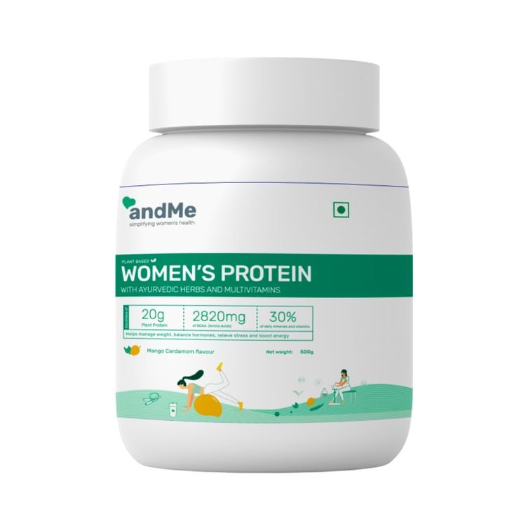 Buy andMe Plant Based Vegan Protein Powder for Women- 500 Grams (Mango) - Purplle