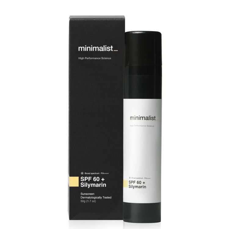 Buy Minimalist SPF 60 PA ++++ Face Sunscreen With Antioxidant Silymarin For Complete Sun Protection, 50ml