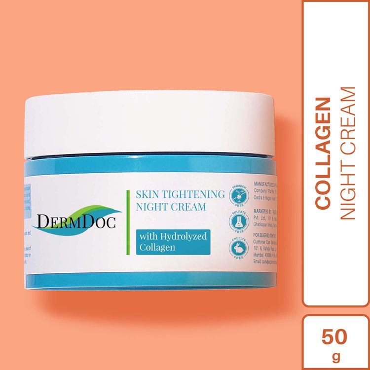 Buy DermDoc Skin Tightening Night Cream with Hydrolyzed Collagen (50 g) - Purplle