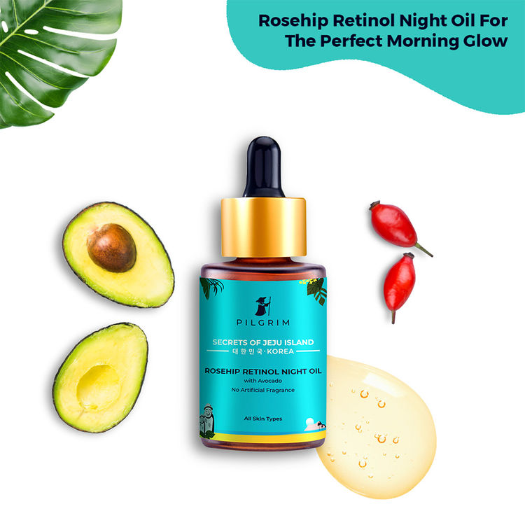 Buy Pilgrim Rosehip Retinol Night Oil with Avocado, (30 ml)
