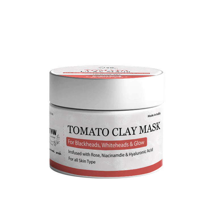 TNW – The Natural Wash Tomato Clay Mask for Glowing & Healthy Skin | With Niacinamide & Hyaluronic Acid | Natural & Chemical-Free Clay Mask