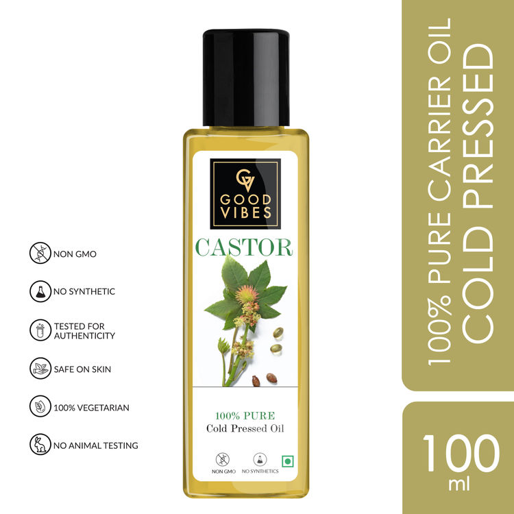 Good Vibes Castor 100% Pure Cold Pressed Oil For Hair & Skin (100ml)