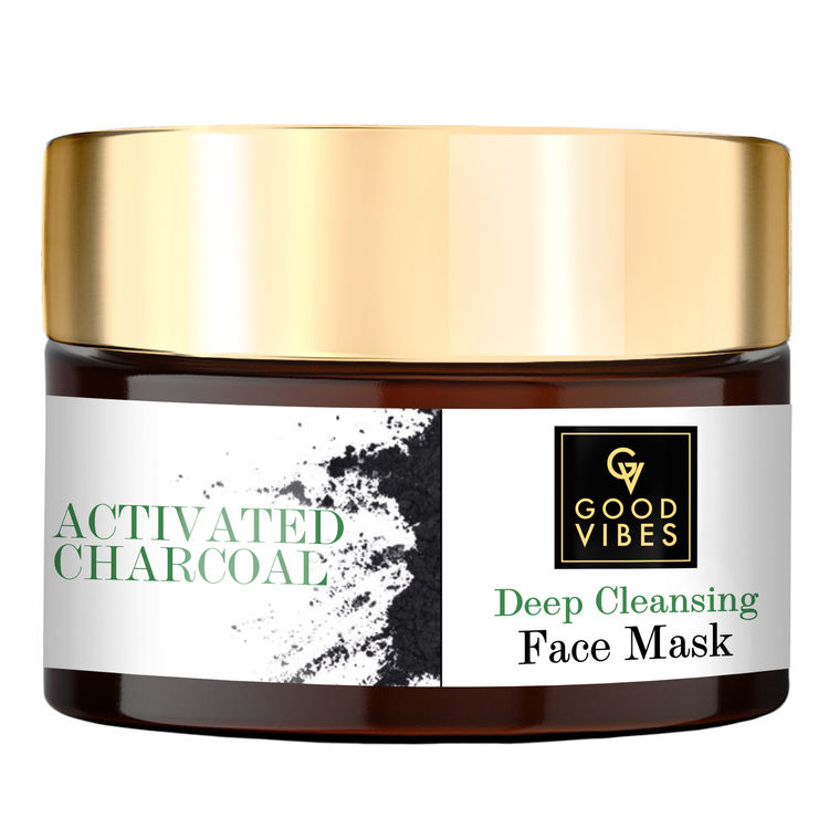 Buy Good Vibes Activated Charcoal Deep Cleansing Face Mask | Anti-Acne, Softening | With Liquorice | No Parabens, No Sulphates, No Mineral Oil (50 g) - Purplle