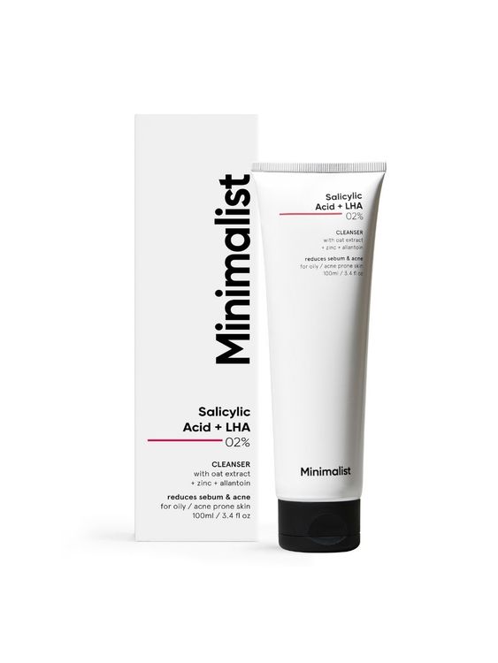 Minimalist Salicylic Acid + LHA 02% Cleanser for Oily / Acne Prone Skin, (100ml)