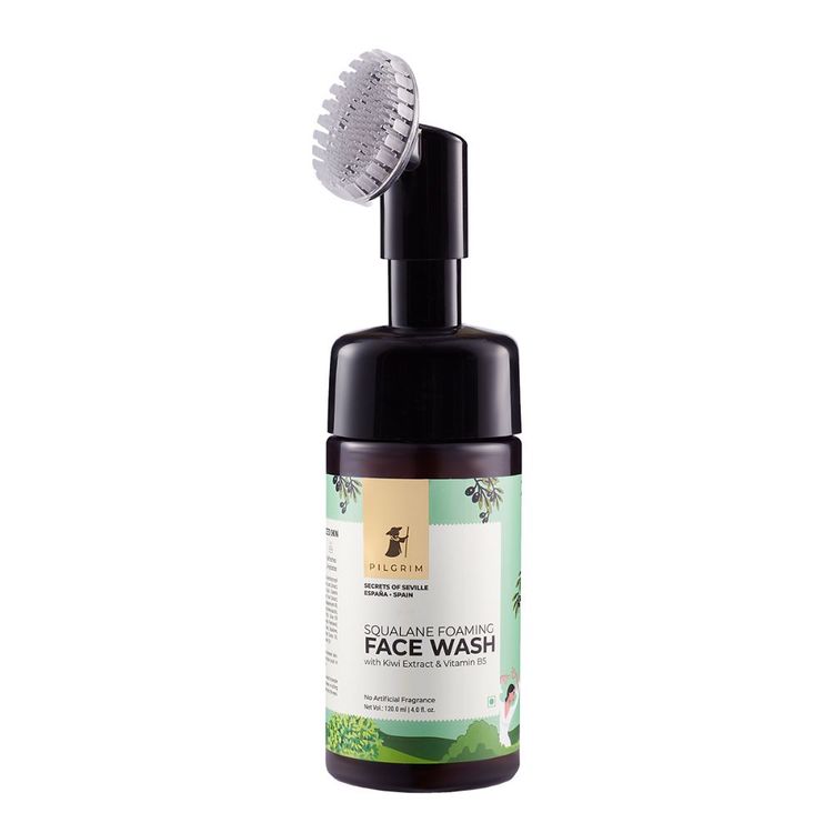 Pilgrim Squalane Foaming Face Wash for Dry & Combination Skin (120ML)