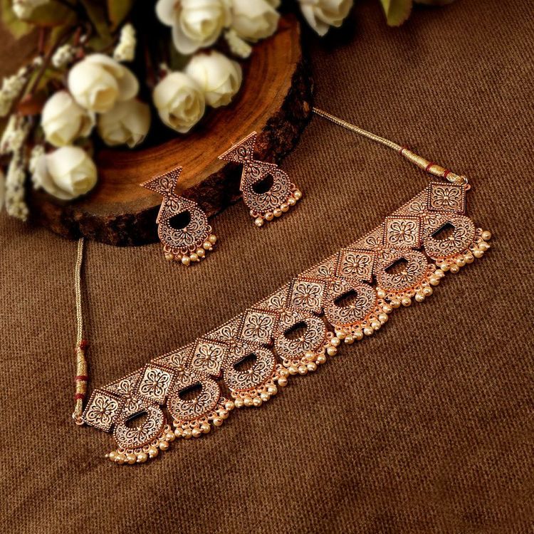 ACCESSHER Antique Rose Gold Plated 