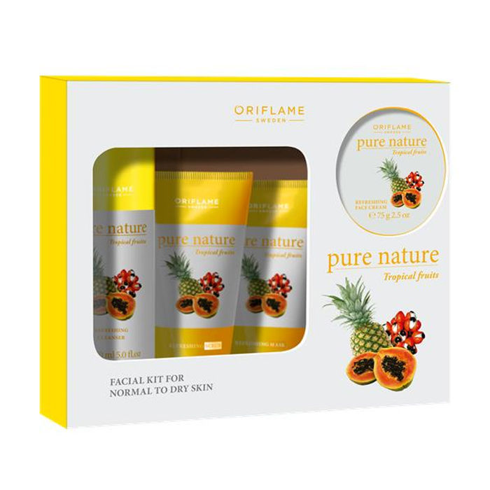 Buy Oriflame Pure Nature Tropical Fruit Facial Kit (Normal To Dry Skin