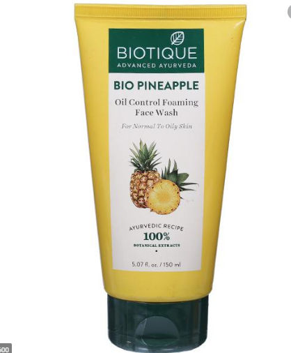 Buy Biotique Bio Pineapple Oil Control Foaming Face Wash 150 Ml Online At Purplle Com