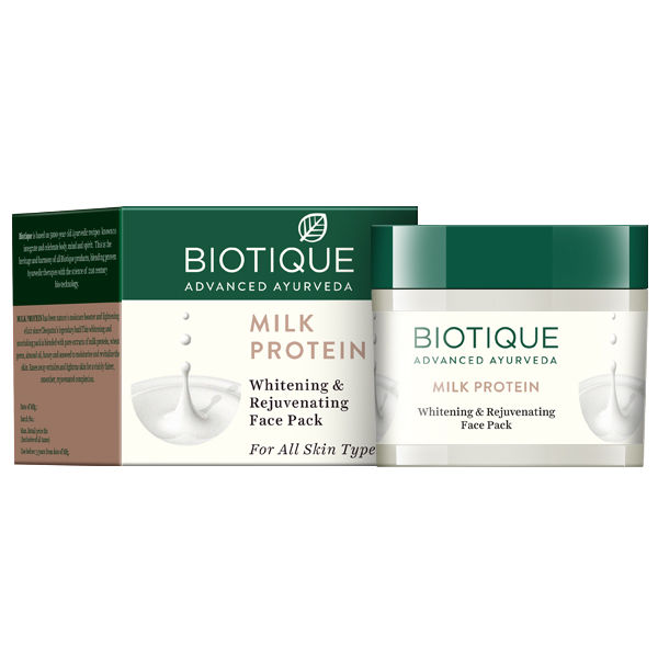 Biotique Bio Milk Protein Whitening & Rejuvenating Face Pack For All Skin Types, 50G